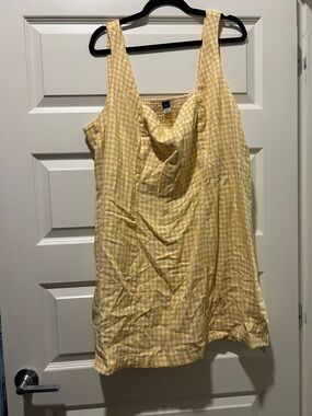 Old Navy Yellow Gingham Mini Dress